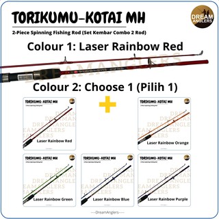 Set Kembar Promo] Torikumu Kotai MH 8'0 Feet Kaki 12-40lb 2-Piece Spinning  Fishing Rod (Medium Heavy)