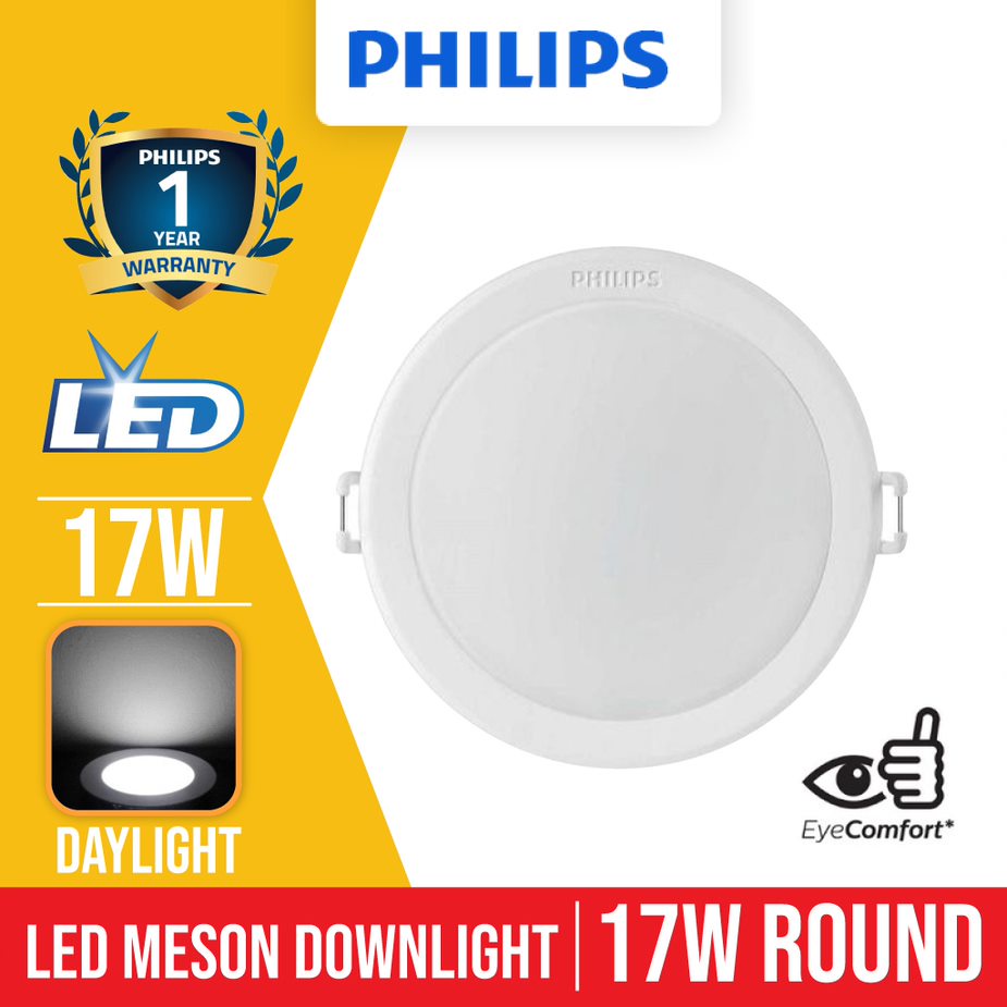 Philips Lampu Siling Rumah Downlight Bentuk Bulat & Petak Meson LED ...