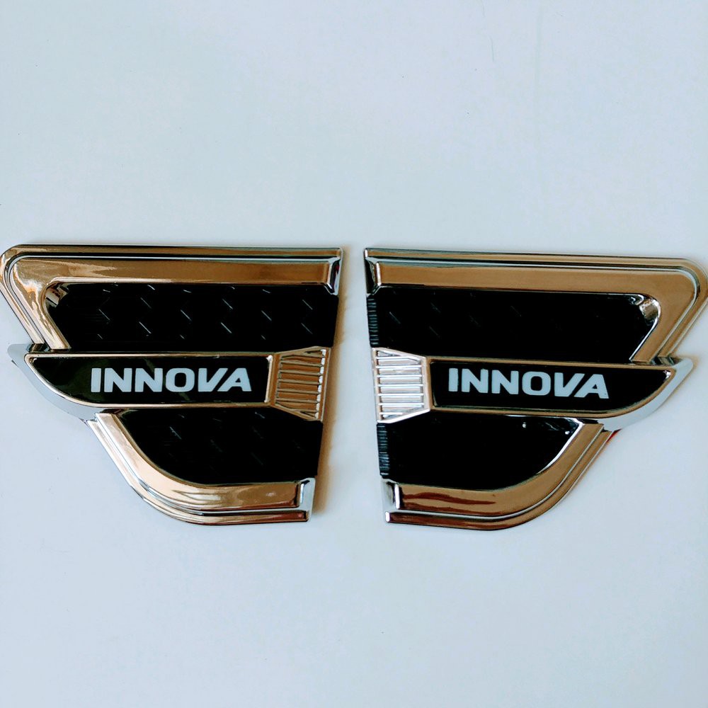 Hitam Side Ventilator Side Emblem Air Flow Car Toyota Inova Innova Innova Chrome Black Crome