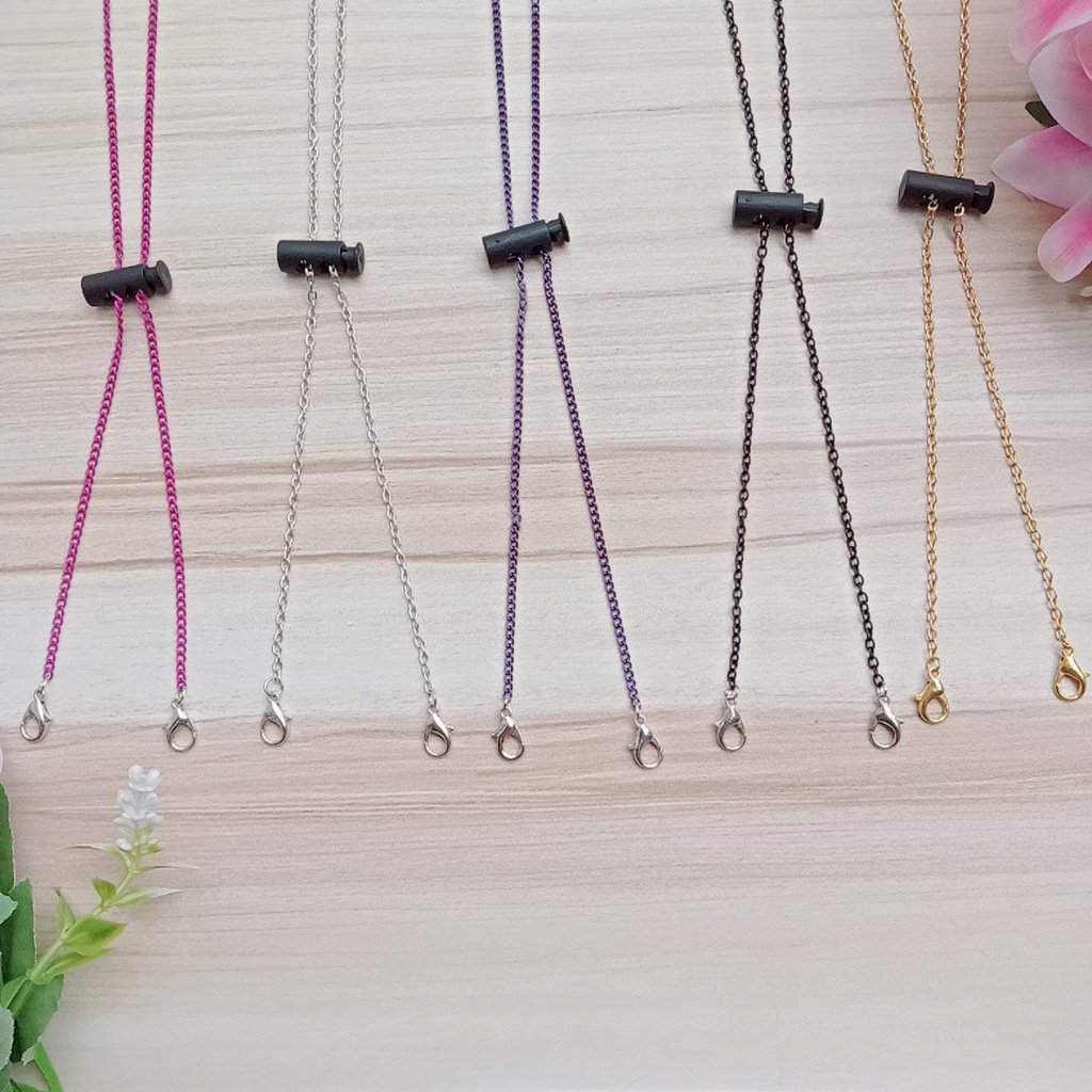 2in1 METAL RUBBER Mask strap/mask strap/plain chain mask hook strap ...