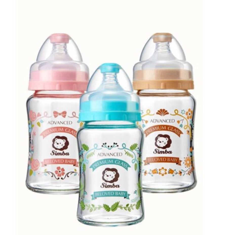 Simba Crystal Romance Wide Neck Glass Feeding Bottle 180ml/6 Oz ...