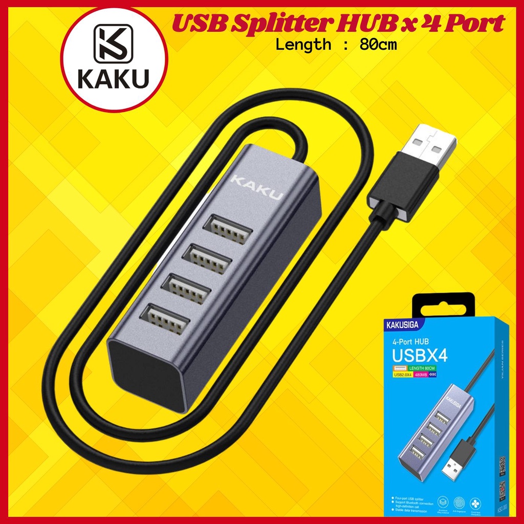 Kaku 4 Port USB Hub USB Splitter USB Extension Aluminum Alloy Material ...