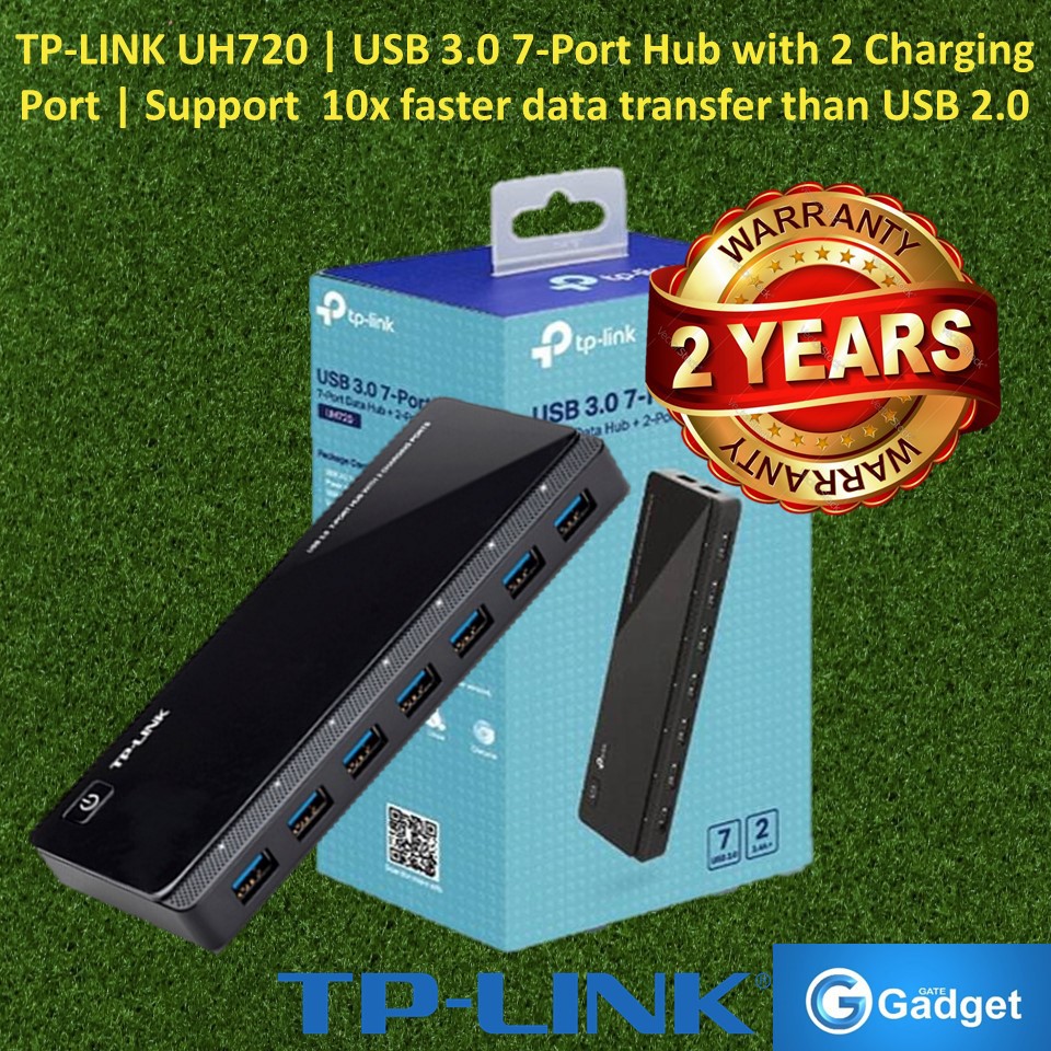 【READY STOCK】TP-LINK UH720 | USB 3.0 7-Port Hub with 2 Charging Port ...