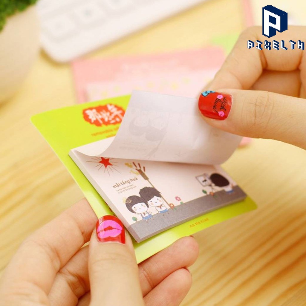 PIXELTH Adhesive Sticky Notes Post-it Korean Cartoon Style Melt ...