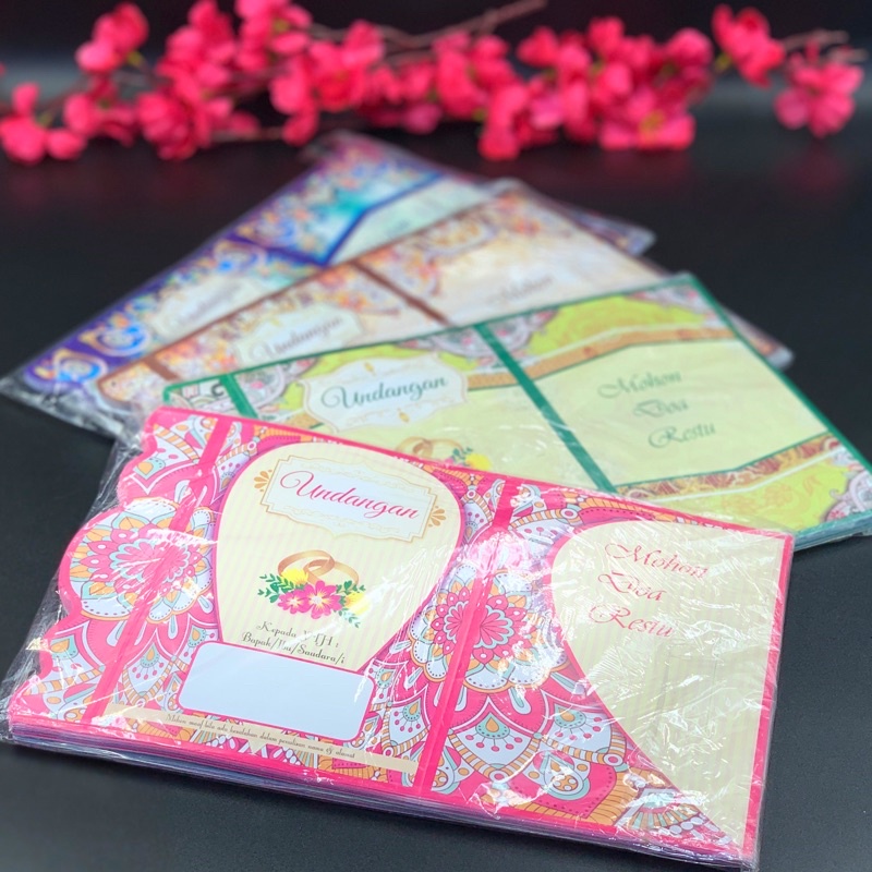 Batik motif wedding invitation card | Shopee Malaysia