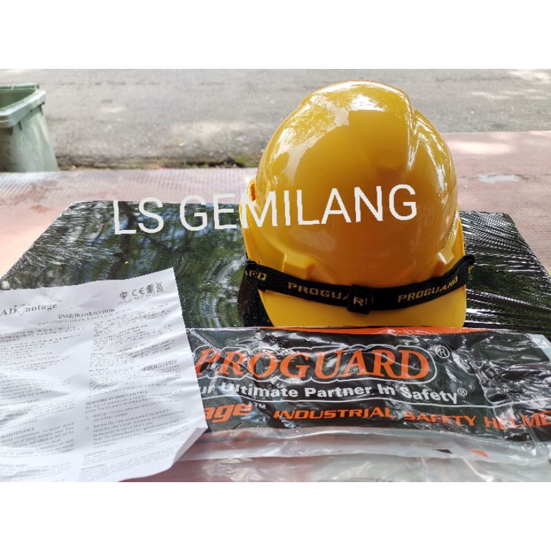 YELLOW PROGUARD ADVANTAGE SAFETY HELMETS SIRIM approved, ABS hard shell ...