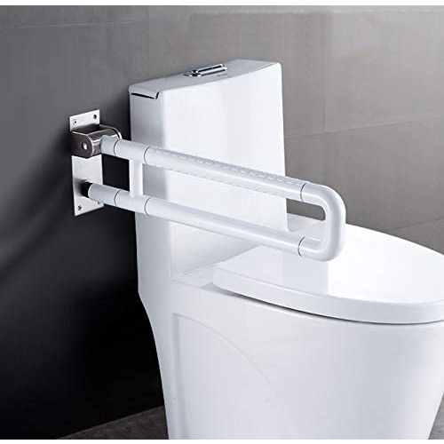 Toilet Grab Bar Safety Rail, Bath Non-Skid Barrier-Free Folding Safety ...