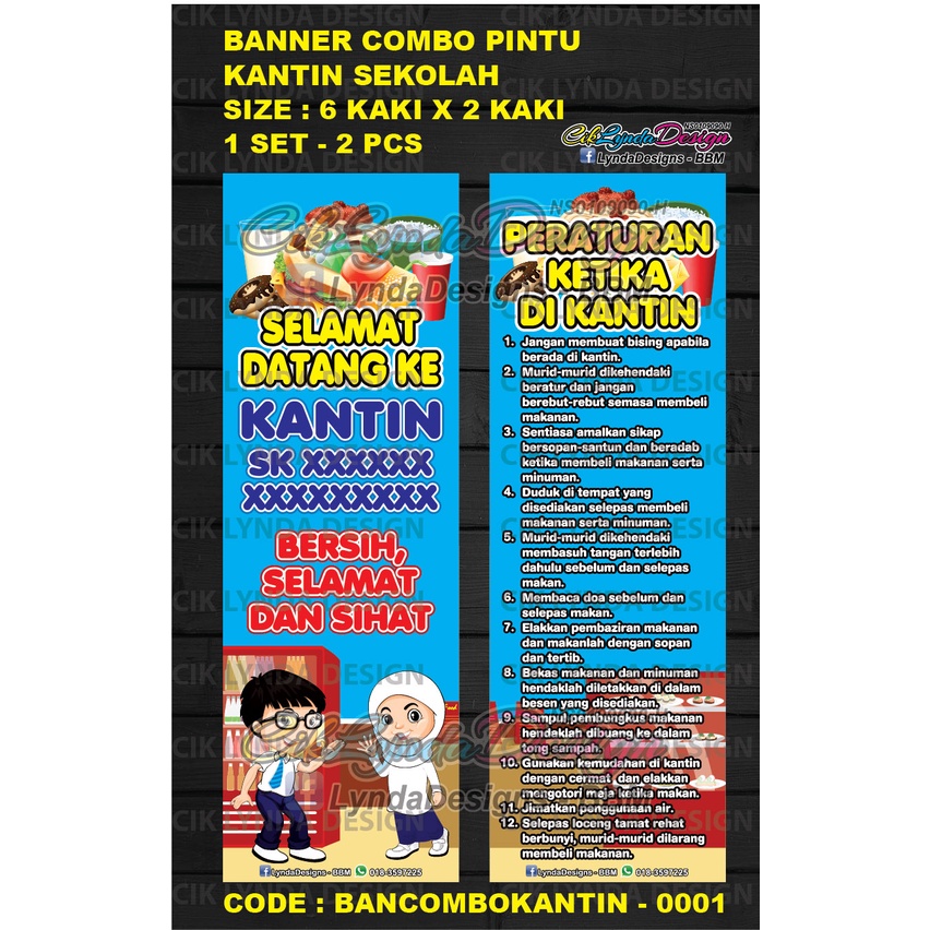 Pre Order Banner Bunting Combo Pintu Kantin Sekolah Shopee Malaysia