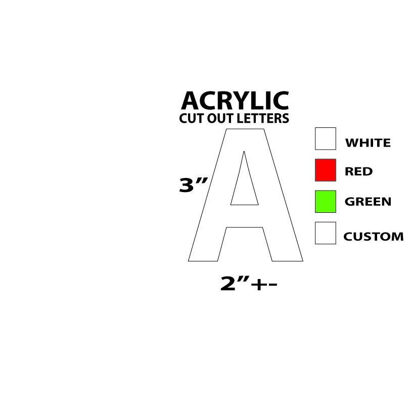3D ACRYLIC CUTTING LETTERS / ACRYLIC CUT OUT WORDING / 2D WORDING / 3D