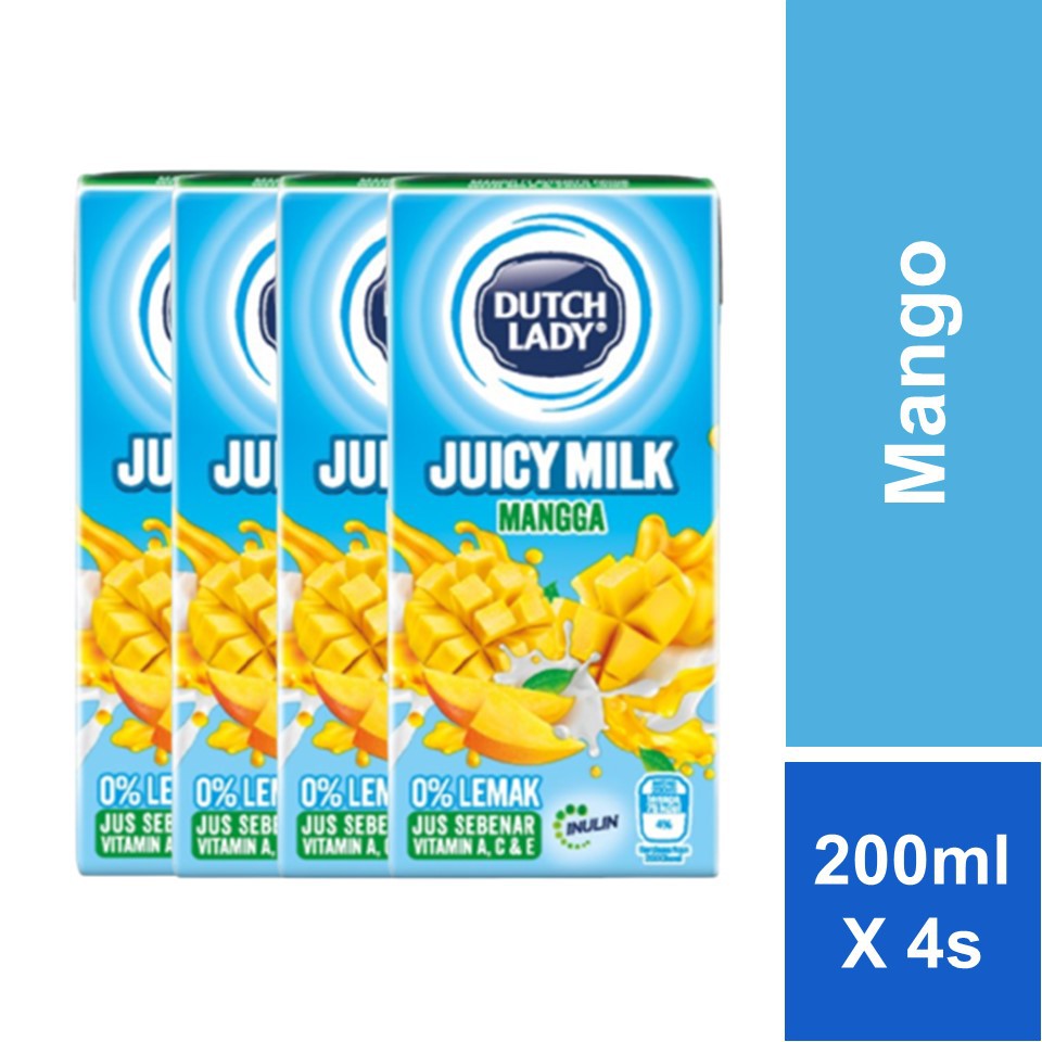 Dutch Lady Juice Milk Mango 200ml x 4s Shopee Malaysia