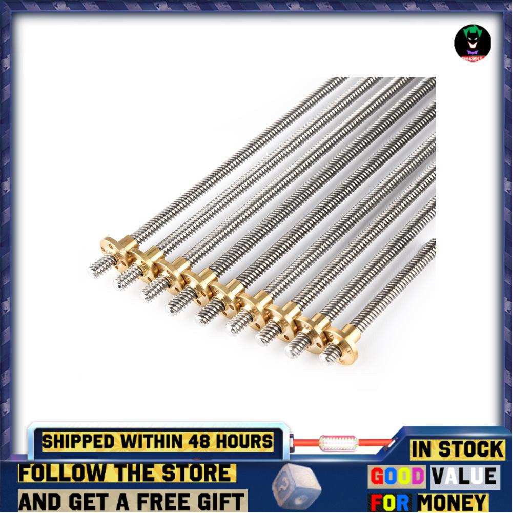 8mm Trapezoidal Stainless Steel Threaded Rod With Brass Nut, 100-500mm Length 3D Printer Lead Screw 3D Printer Machine (300mm