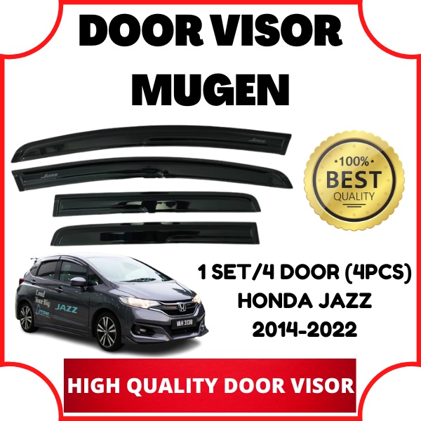 Honda Jazz 20142022 Door Visor Air Press Window Mugen Style Acrylic Wind Deflector (4PCS/SET