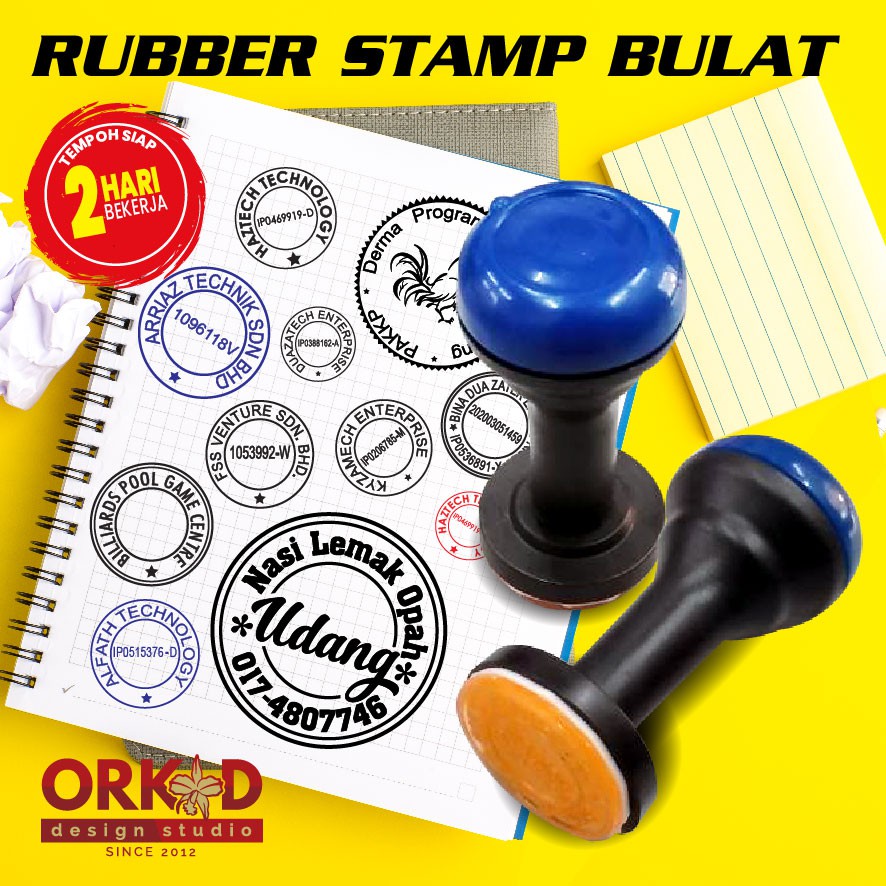 Normal Rubber Stamp/Cop Company Bulat (WITH OUT INK) | Shopee Malaysia