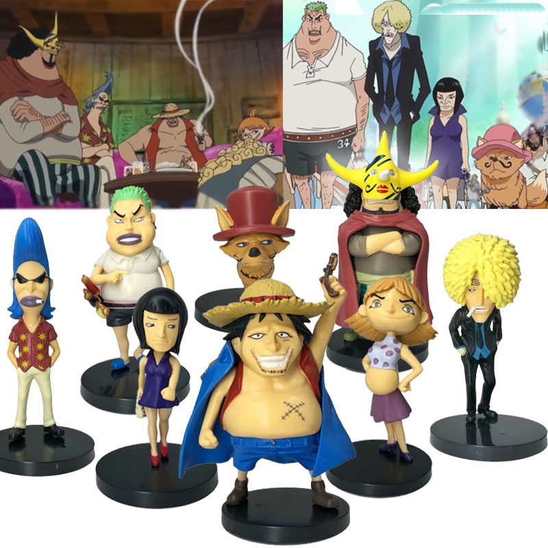 15cm 1Set One Piece Fake Straw Hat Crew Ver. Onepiece FAKE Luffy Zoro (Return to Sabaody Arc