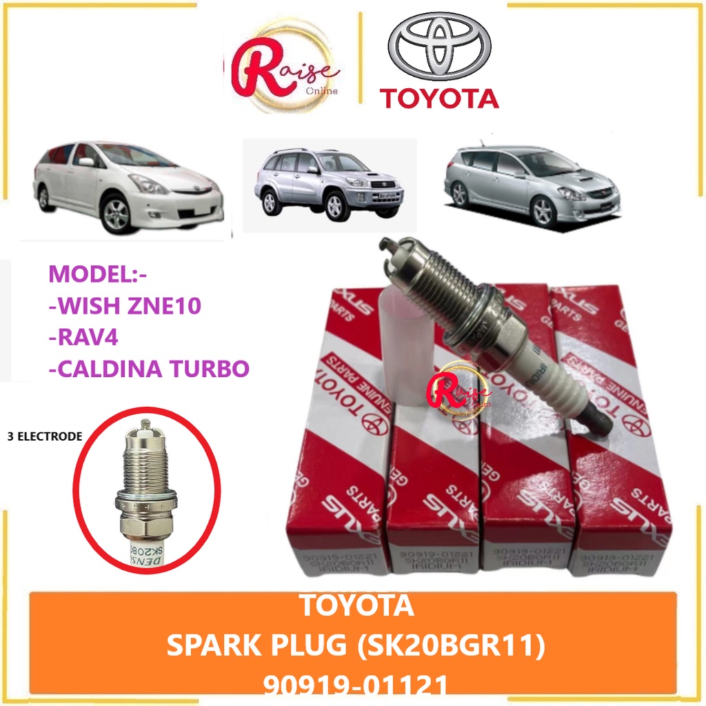 Original Toyota Iridium Spark Plug 90919-01221 Wish ANE10 Caldina AZT24 ...