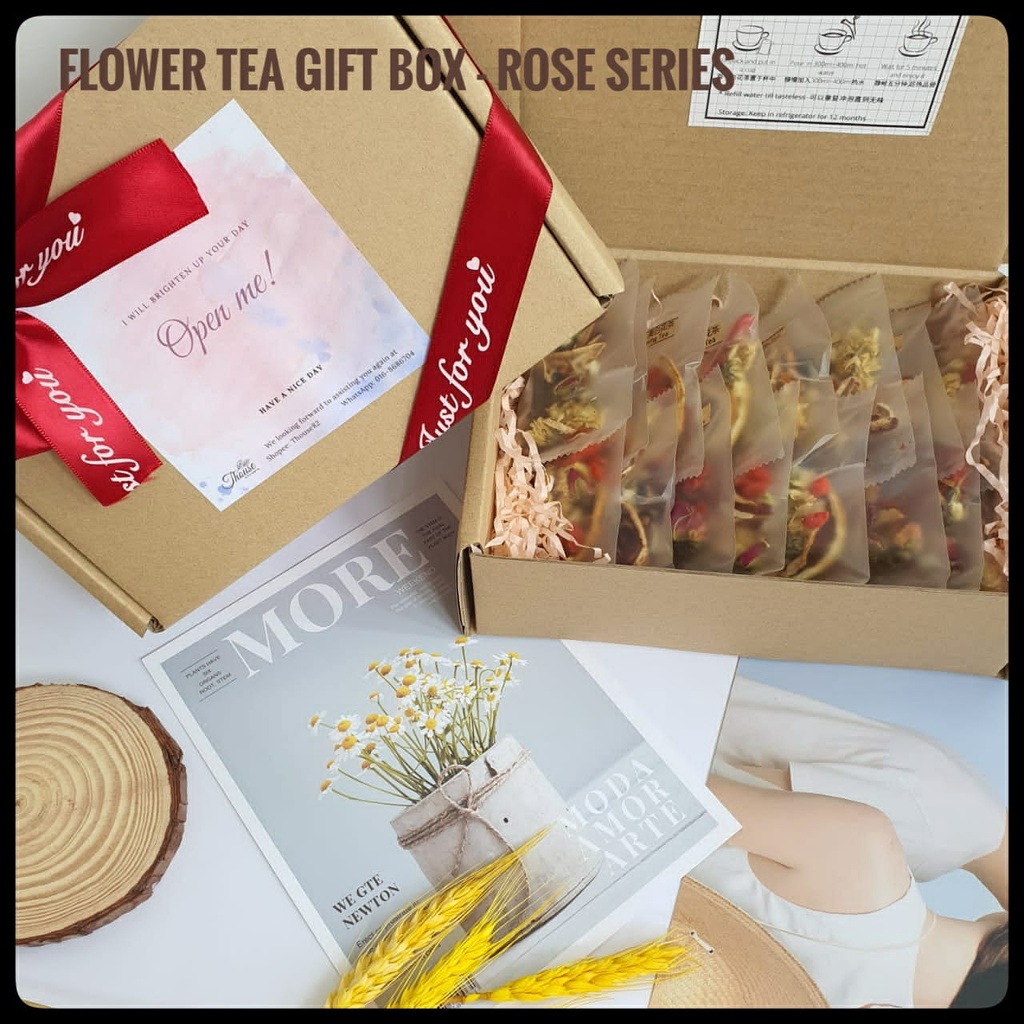 Rose Series Flower Tea Gift Box 玫瑰礼盒 花茶礼盒 养生花茶 花茶 礼物 礼盒 Teh Bunga ...