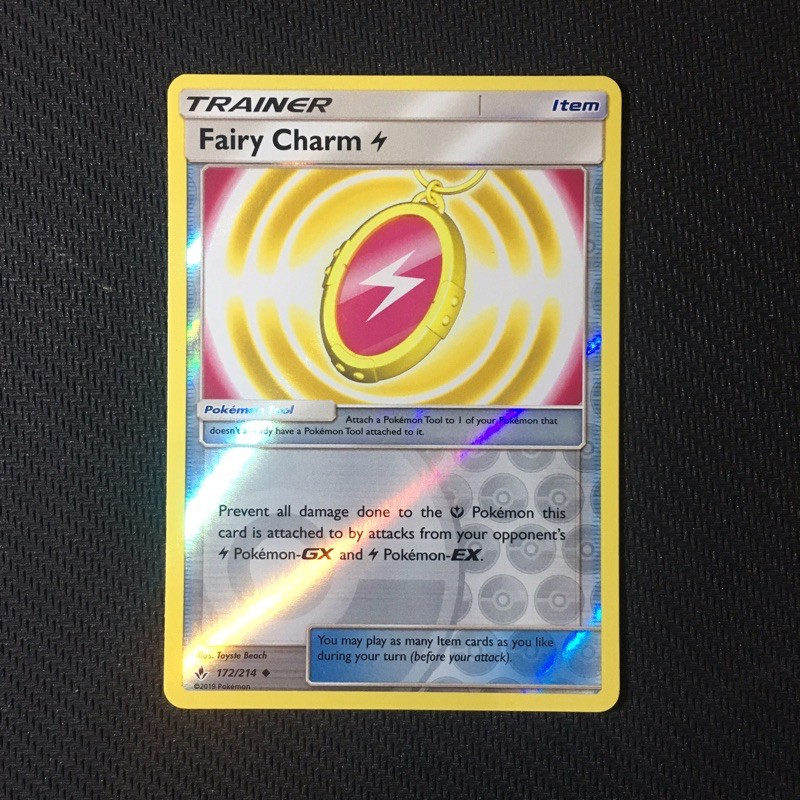 fairy charm pokemon card Pokemon Trading Card Game Sun & Moon Unbroken Bonds Uncommon Fairy Charm L  #172