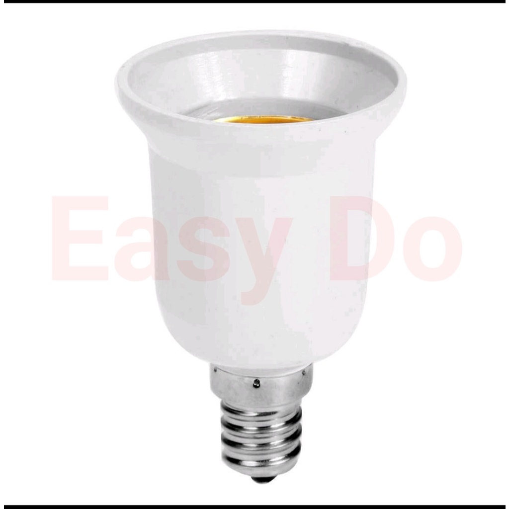 E14 to E27 Lamp Holder Converter Base Bulb Socket Adapter LED Halogen ...
