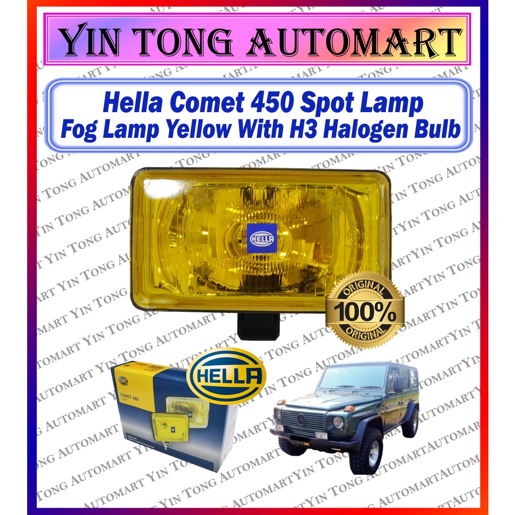100% ORIGINAL** HELLA COMET 450 SPOT LAMP FOG LAMP WHITE H3 HALOGEN