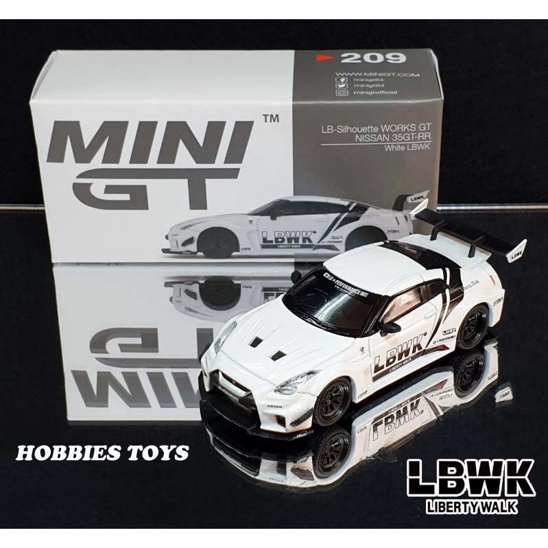 MINI GT 209 LB Silhouette WORKS GT NISSAN 35GT RR Ver.2 White LBWK