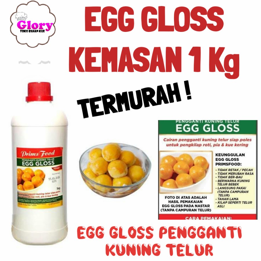 Egg gloss 1kg (egg Yolk Substitute For cookies, roti, nastar Cake