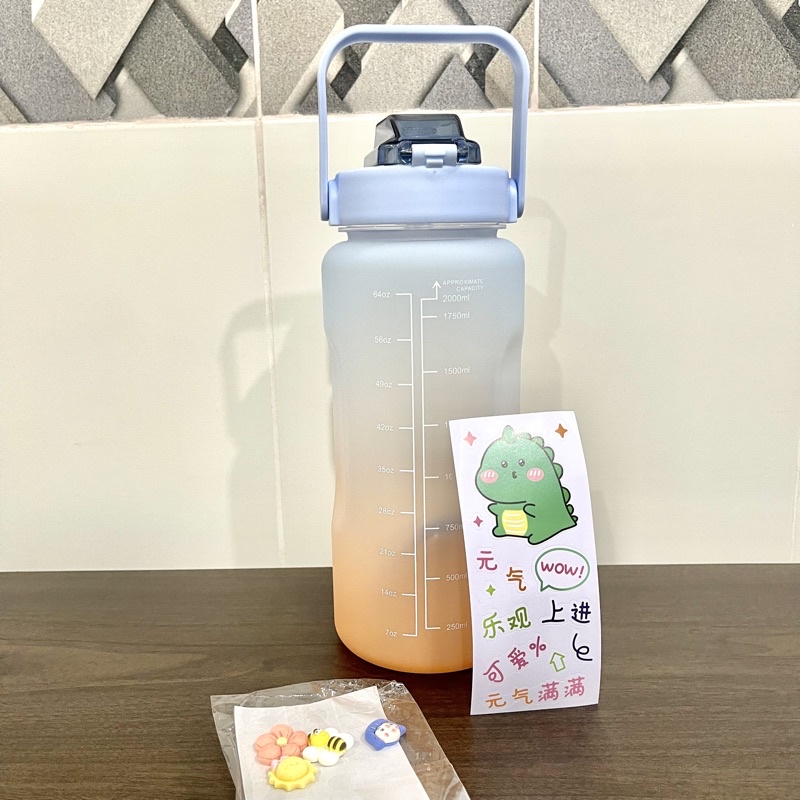 Free 3D Stickers, 2 LITER RAINBOW VIRAL Bottle FOOD GRADE BPA FREE ...