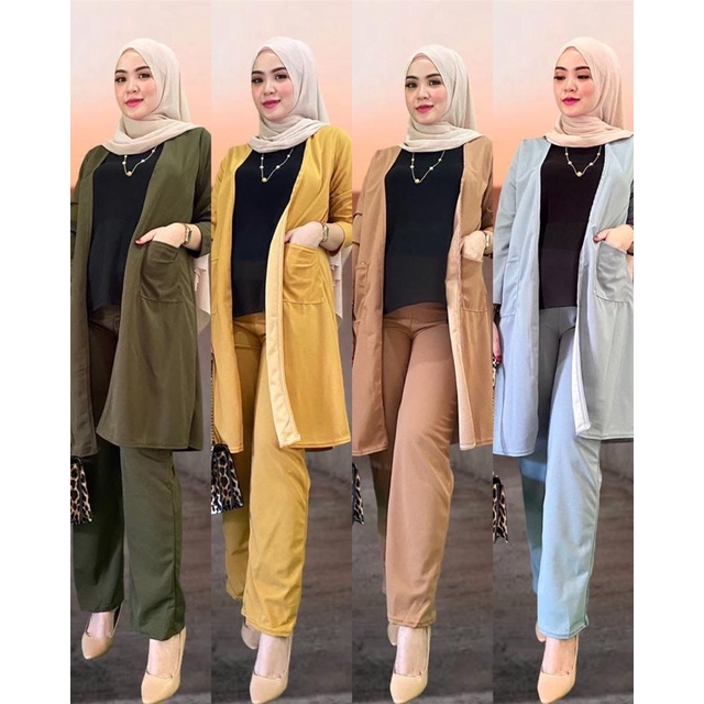 Long hotsell cardigan muslimah