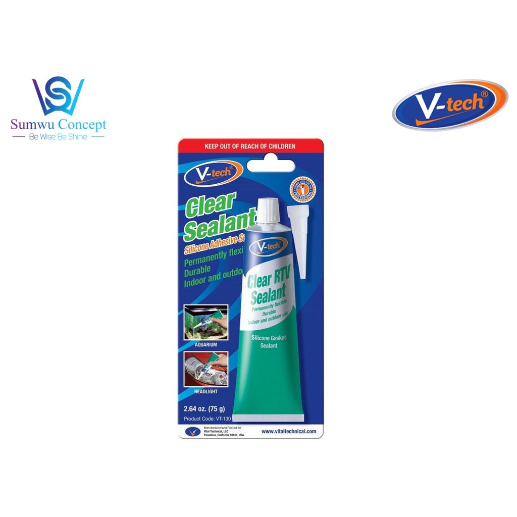 VTECH Clear RTV Sealant Silicone Gasket Sealant 75G (VT130) Shopee Malaysia