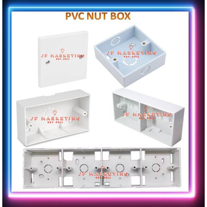 PVC NUT BOX SWITCH BASE SWITCH BOX SOCKET SURFACE MOUNTED / BLANK PLATE ...