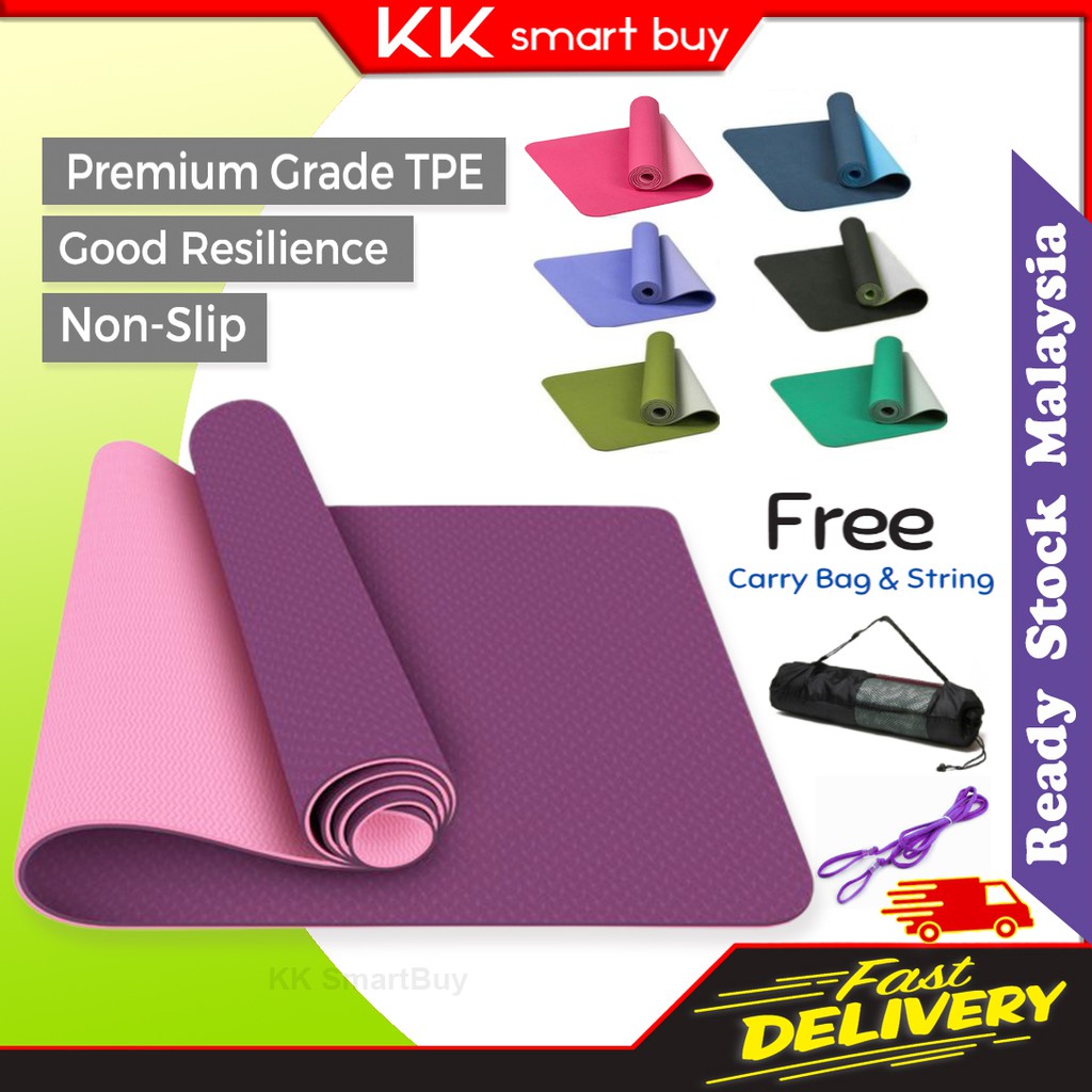 Premium Dry-Grip and Slip-Free Exercise Yoga Mat with Carrying