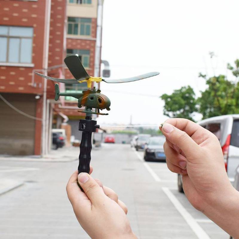 ( TERMURAH ) Pull String Handle Educational Helicopter Outdoor Toys ...