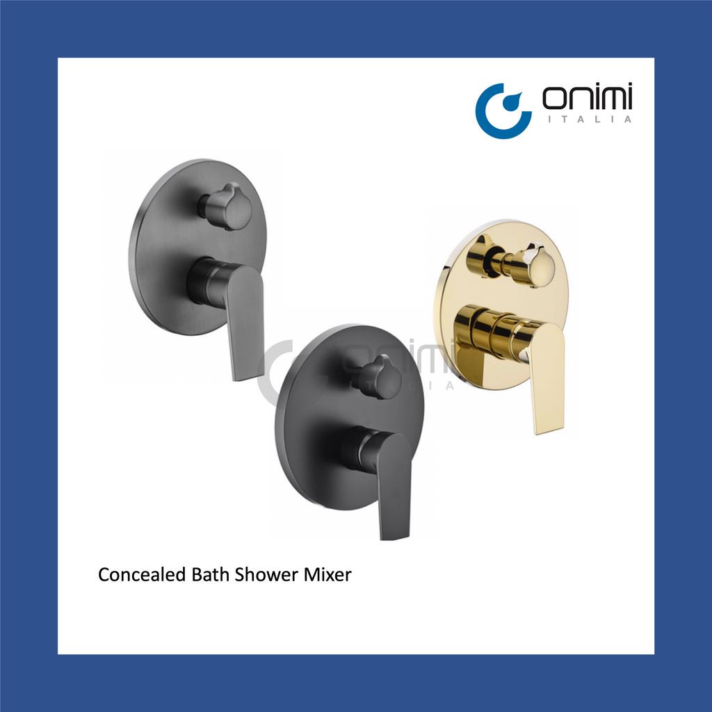 Onimi Italia - Bathroom Concealed Bath Shower Mixer / Black Concealed ...