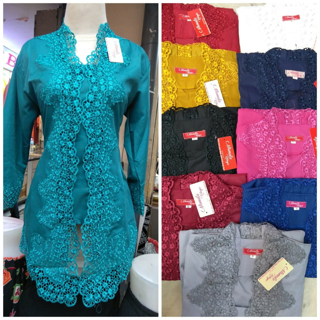Plain Encim Kebaya Top in Various Color Choices | Shopee Malaysia
