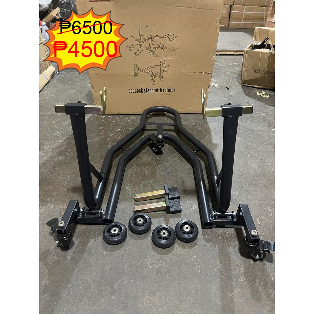 Paddock stand with caster moveable paddock stand | Shopee Malaysia