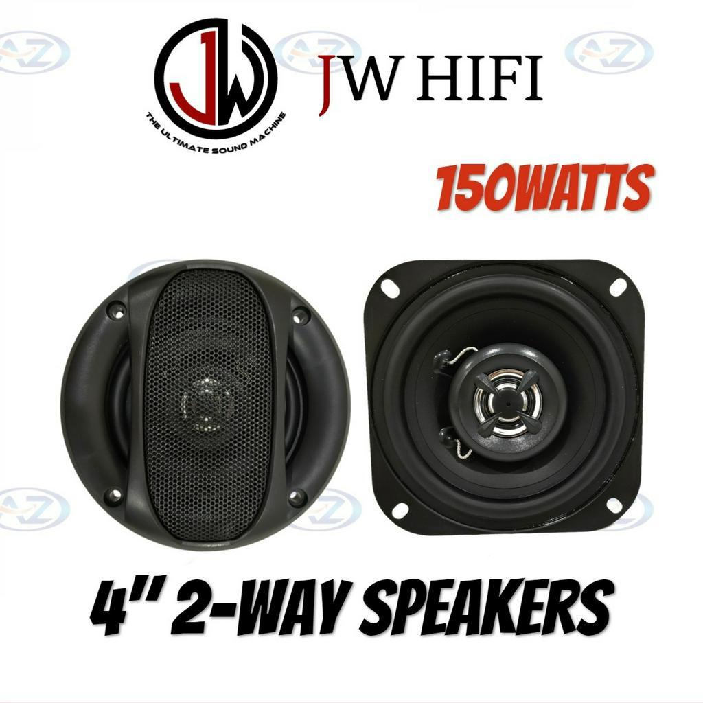JW HIFI Car Speaker 4 inch 2 Way Car Speaker Set Front / Rear Suitable