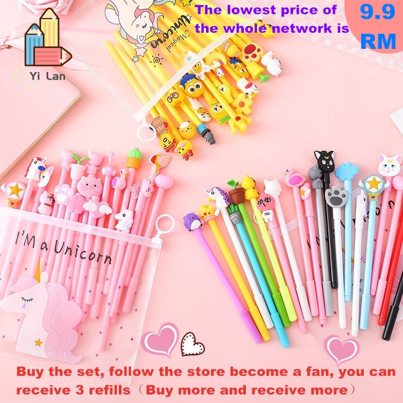 Cute Color Pens for Women Toshine Colorful Gel Ink Pen Set Unicorn