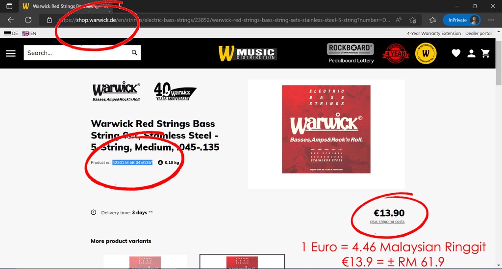 ⚡OFFER⚡ Warwick Red Label 4 String 5 String 6 String Electric Bass ...