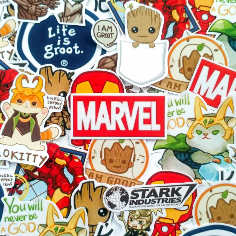 Avengers Marvel Waterproof Sticker Pack includes 23 Vintage pcs ...