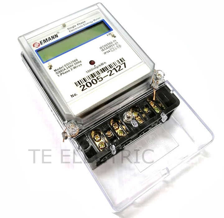 EMANN EDS2560 5/60A SINGLE PHASE DIGITAL KWH METER HOUSE ENERGY