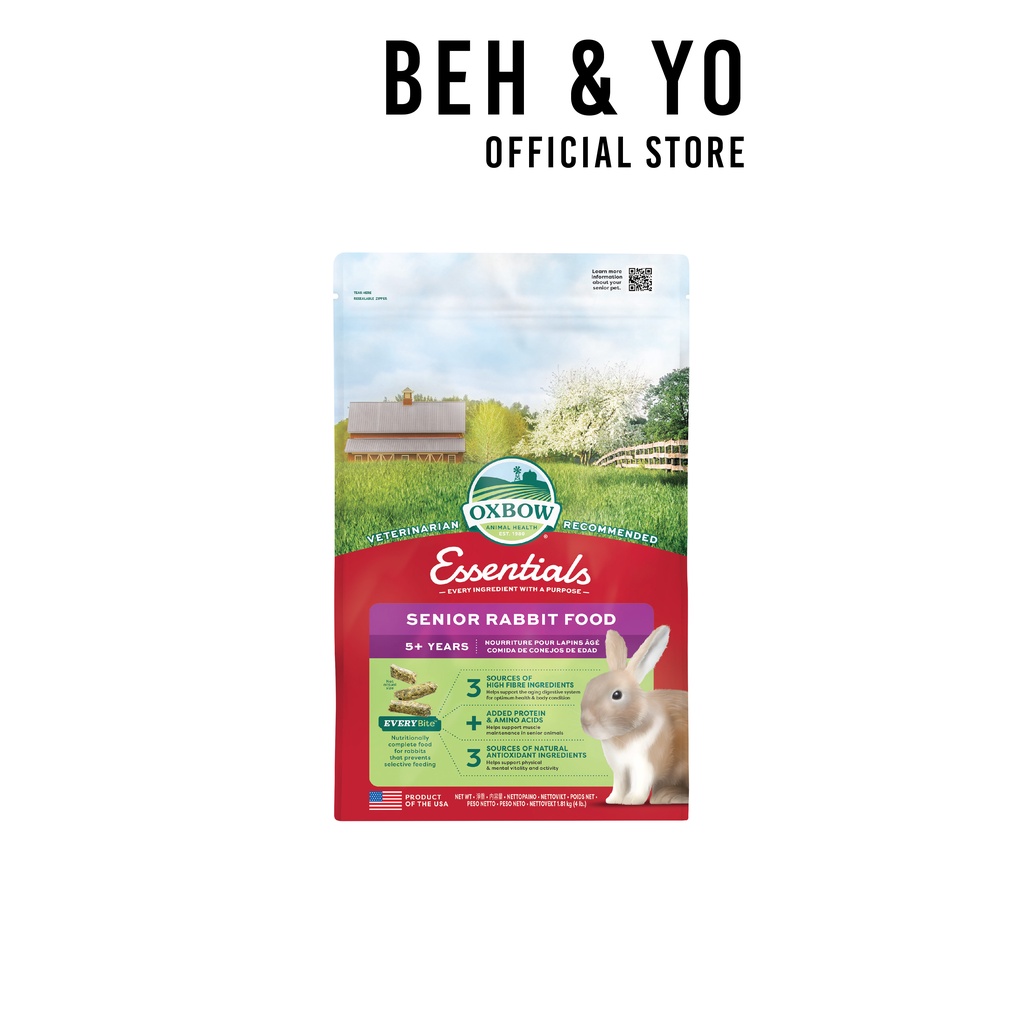 Oxbow Essentials Senior Rabbit Food (4 lb) - 1.81 kg | Shopee Malaysia