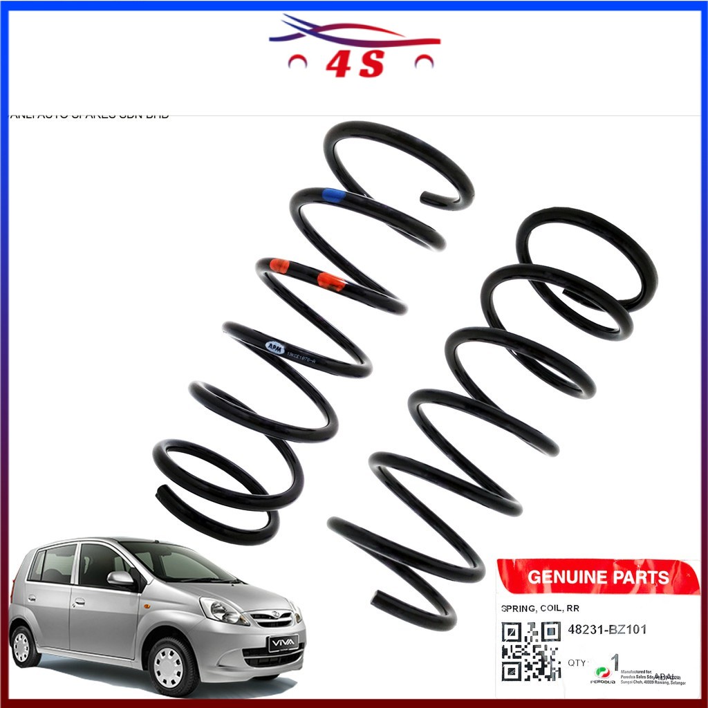 Rear Coil Spring for Perodua Viva All Model (1 Set/ 2pcs / L&R ...