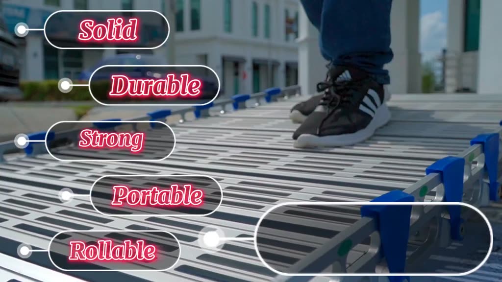 KODO 2 ft to 7 ft Ramp Rollable Aluminum Wheelchair Ramps Portable ...