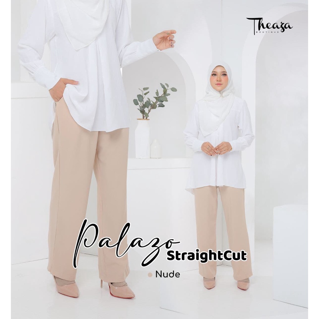 Palazzo Straight Cut By Theaza Seluar Palazzo Muslimah Palazo