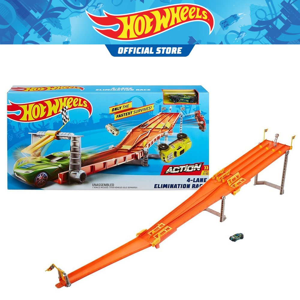 Hot Wheels Lane Elimination Race Track Set Shopee Malaysia