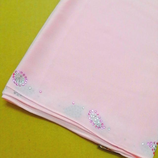 Ironless Instant Shawl Manik🔥🔥Premium Rhinestone chiffon soft lembut 🇲🇾