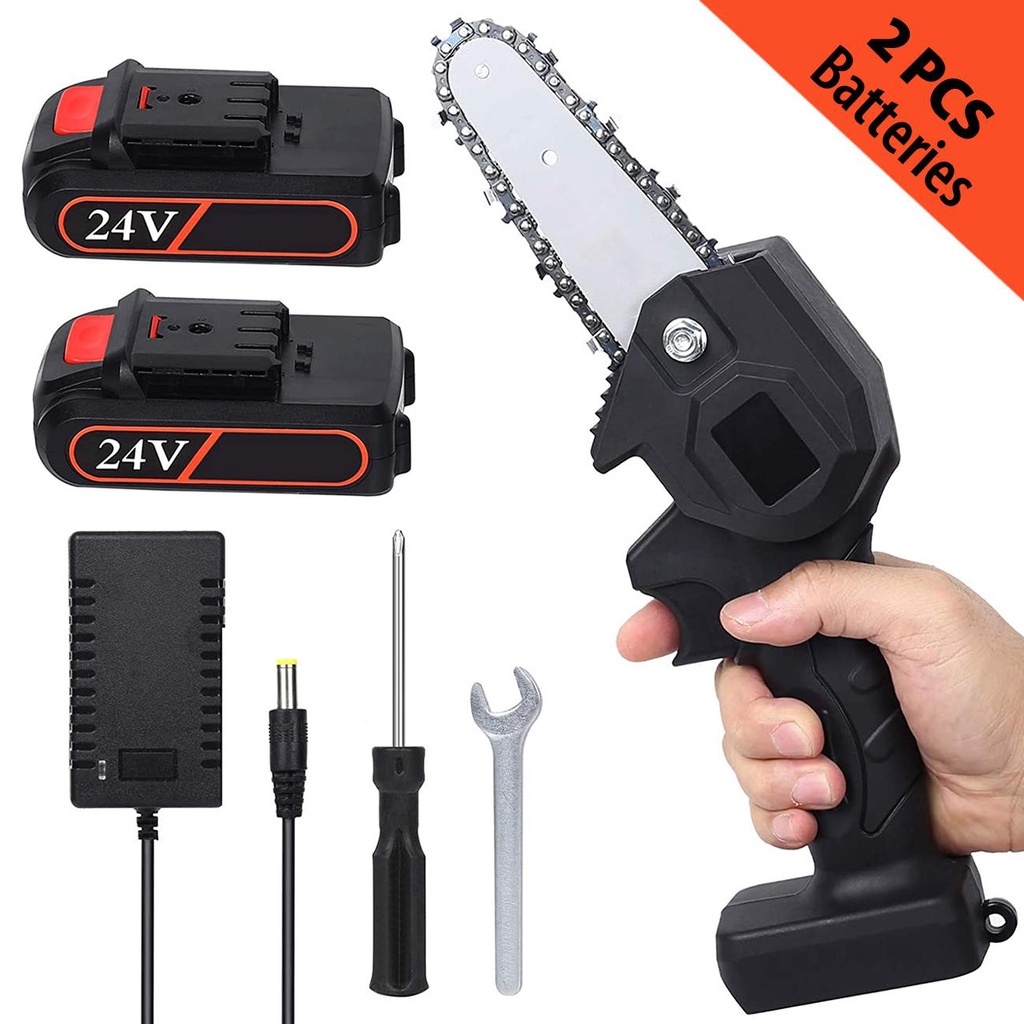 Vehpro 4 Inch cordless Mini Handheld Electric Chainsaw 6 Inches