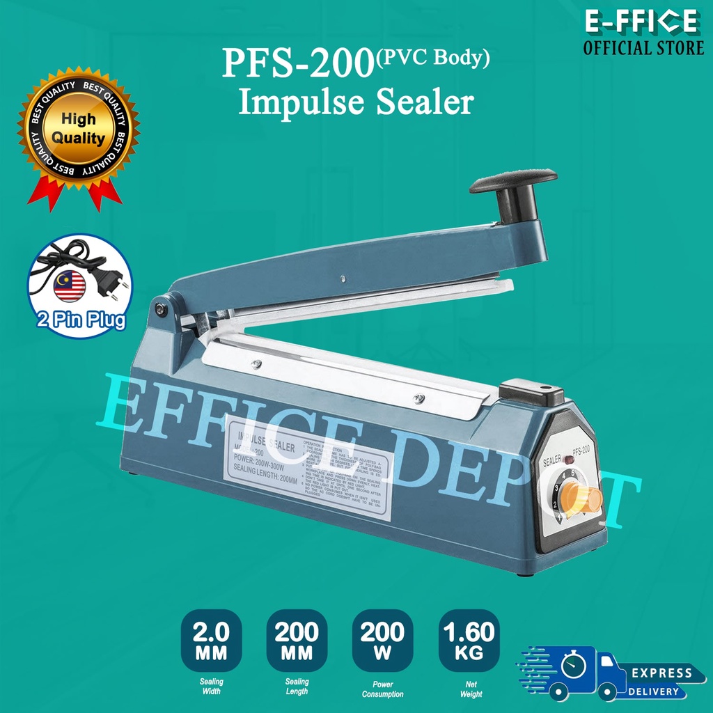 Effice Depot PFS200 Impulse Sealer / Sealing Machine PVC Body