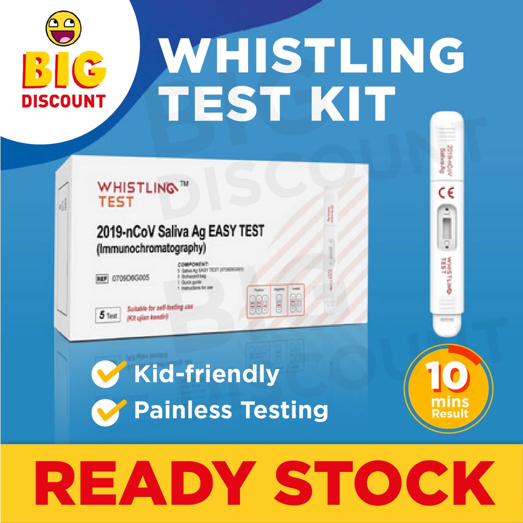 SHIP FAST!! READY STOCK!! WHISTLING TEST Saliva Antigen Covid 19 Test