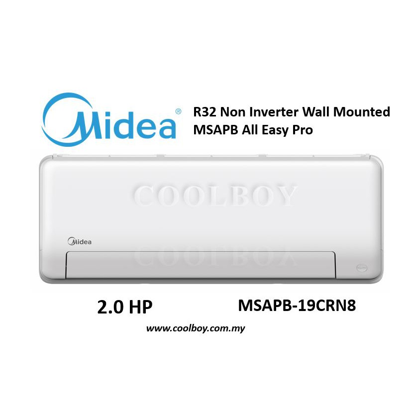 Midea R32 Non Inverter Wall Mounted MSAPB Series All Easy Pro | Shopee ...