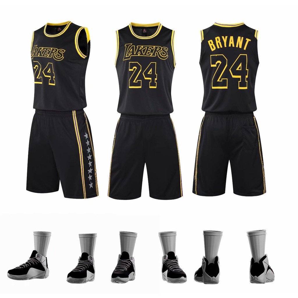 La Lakers Black Set - Bryant 24 (Jersey + Shorts) – Pro Basketball